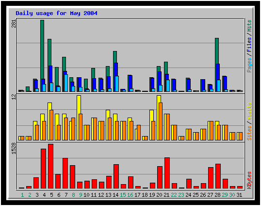 Daily Usage Graph for May 2004