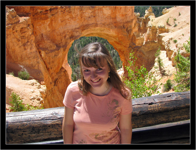 Oksana at Bryce Canyons Natural Bridge