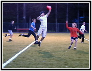 Jumping for a disc in 2001